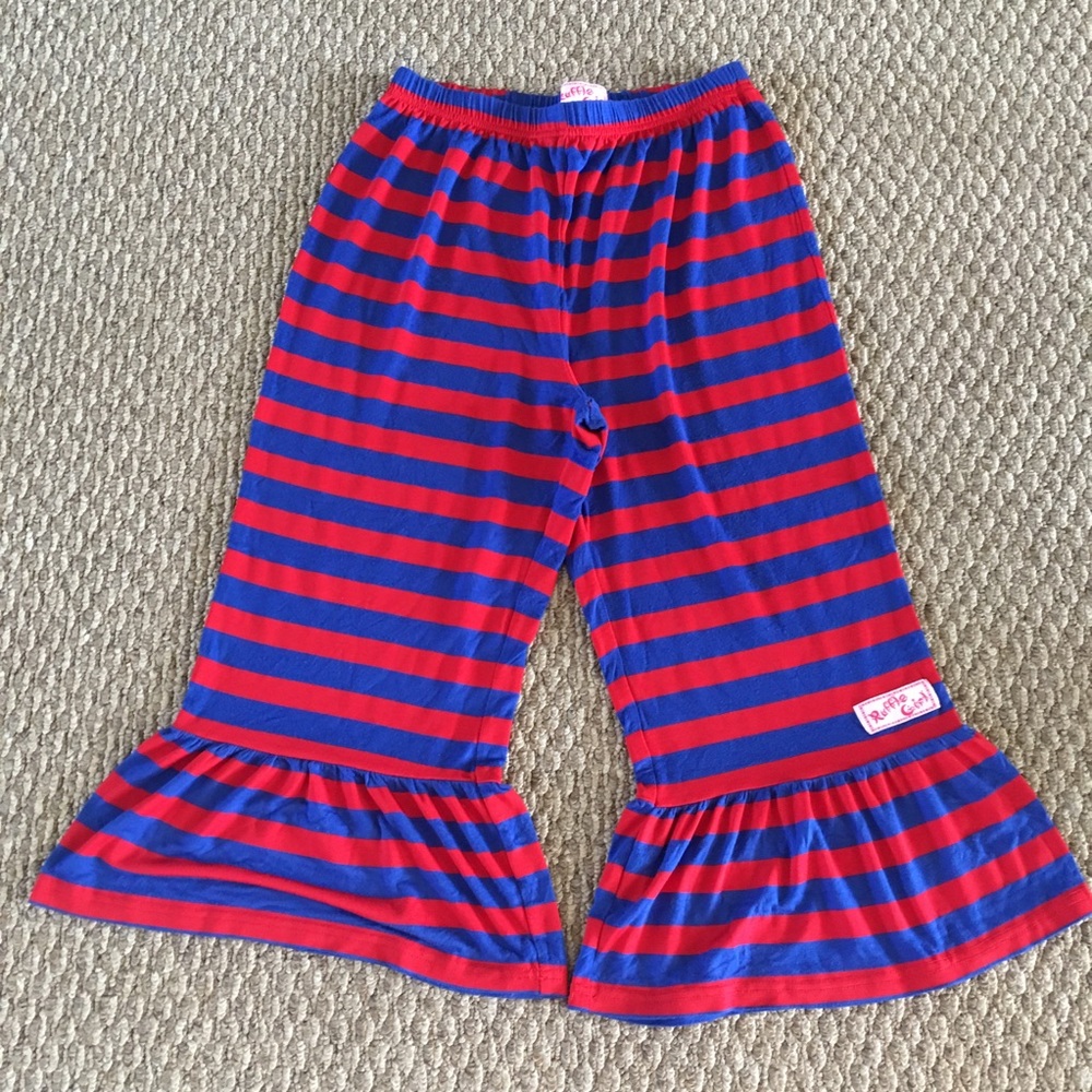 Ruffle Girl Ladies Capri Ruffles